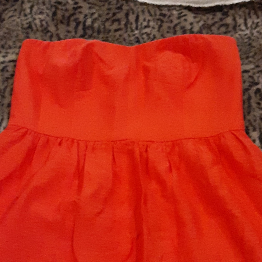 Like New Loft Strapless Red Dress - Picture 3 of 7